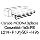 MOONA 19 Couchage 160x190cm