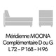 MOONA Méridienne 72x168cm