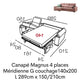3 p + Mérid Coff Gauche + Couch 140x200x15