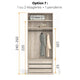 Int N°7 - Etagères + Penderie + 3 Tiroirs