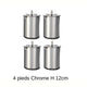 4 pieds Chrome H12cm