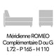 ROMEO Méridienne 72x165cm