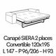 SIERA 18 Couchage 120 x 190