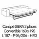 SIERA 18 Couchage 160 x 190