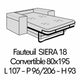 SIERA 18 Couchage 80 x 190