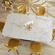 L 135 ou 175 x 135 x H76 Marbre Blanc Mat