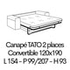 TATO 17 Couchage 120x190cm