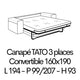 TATO 17 Couchage 160x190cm