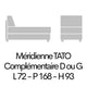 TATO 17 Méridienne 72x168cm
